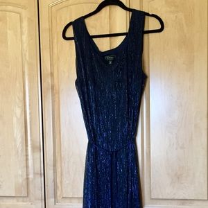 Dress Barn Floor Length, Navy, Shimmer Dress, Sz18